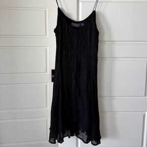 Vintage Black Dress w Buttons